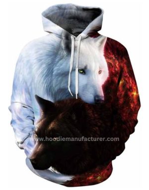 wholesale custom 3d wolf printed jumper