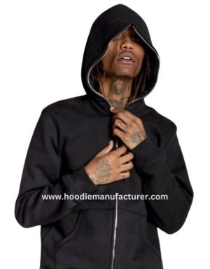 wholesale full zip up hoodie over face