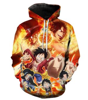 one piece luffy custom 3d-printed hoodie manufacturer