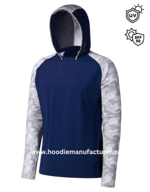 custom logo fishing long sleeve upf 50 sun hoodie supplier