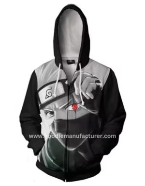 wholesale custom Naruto 3d printed hoodie manufacturer