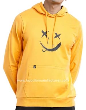 wholesale custom printed yellow hoodie manufacturer