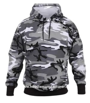casual warm custom camouflage hoodie for men