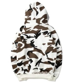hip hop oversize cotton camo hoodie for men