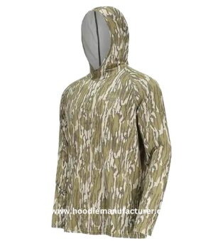 polyester spandex mens high quality hunting camo hoodie