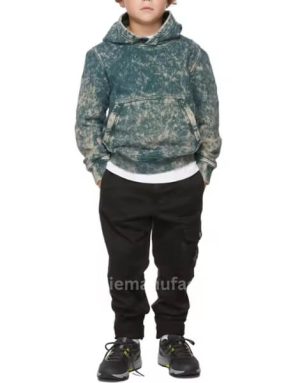 wholesale customize pullover french terry vintage acid wash hoodie