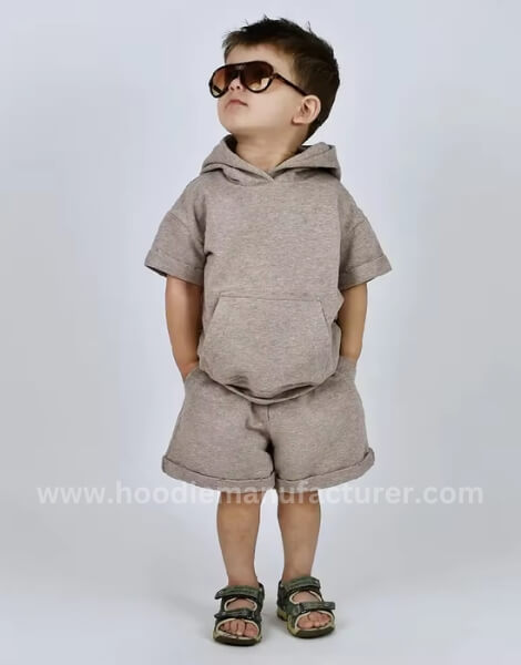 wholesale kids summer short sleeve t-shirt hoodie