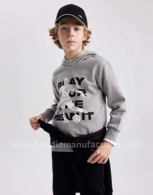 wholesale premium quality little boys hoodies with custom logo