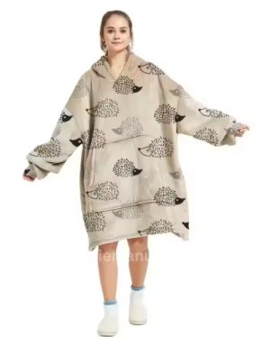 custom wearable warmth blanket hoodie for winter