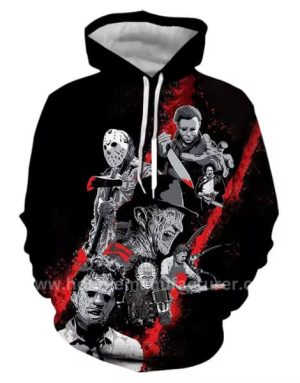 mens halloween 3d print michael myers hoodie