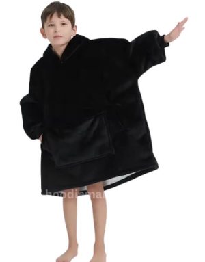 wholesale polyester oversized modern kids blanket with hood