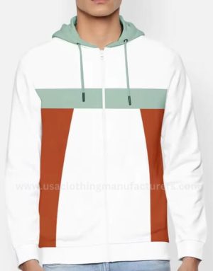 wholesale top quality full-face youth zip-up hoodie