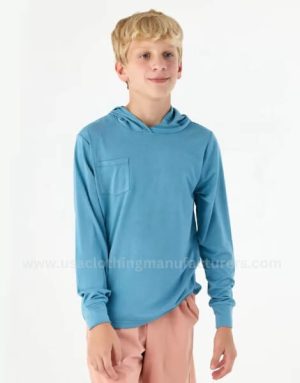 wholesale viscose polyester youth hoodie for fishing