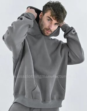 mens’ oversized crew neck grey hoodie