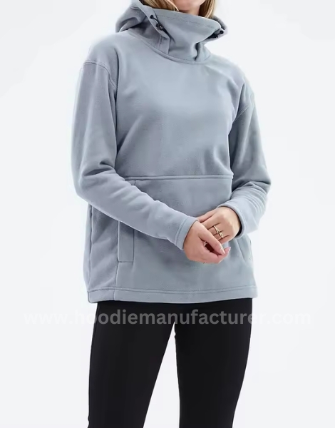 oversize waterproof ski hoodie with zipper pocket