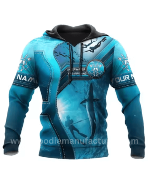 sublimation 3d print scuba pullover hoodie for man