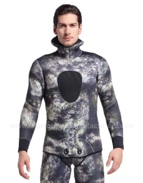 unisex camo printed scuba oversized zip hoodie