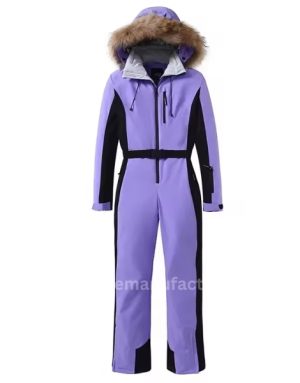 winter women one piece snow ski insulated hoodie