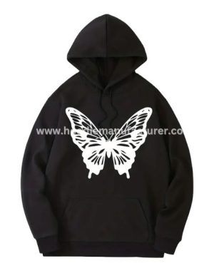 butterfly printed graphic hoodie manufacturer