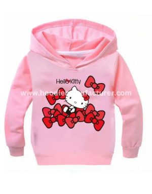 breathable helloo kitty kids hoodies manufacturer