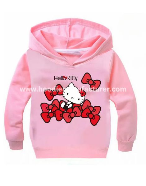 breathable helloo kitty kids hoodies manufacturer