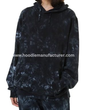 women black oversize cotton tie dye sweatshirt wholesale