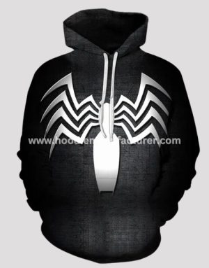 anti wrinkle spider logo printed hoodie manufacturer
