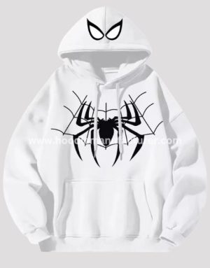 Breathable Spider Printed Vintage Hoodie Wholesale