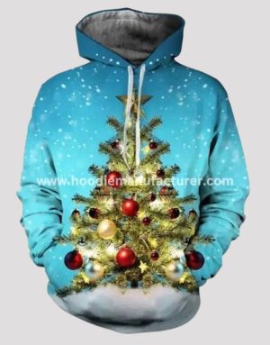 wholesale christmas tree printed hoodie