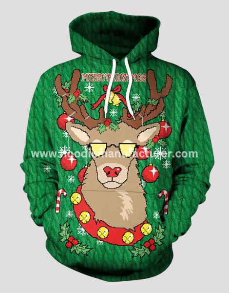 funny hooded sweatshirt for christmas supplier