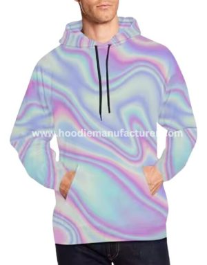 Rainbow Luminous Holographic Reflective Hoodie Wholesale