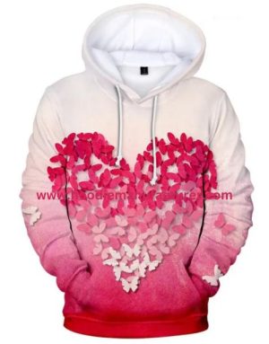 3D Printed Valentine Hoodie Wholesale