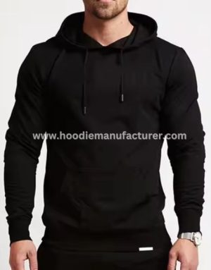 men breathable black workout hoodie wholesale