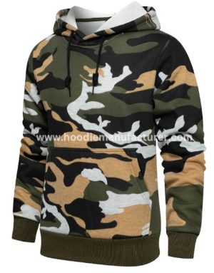 Plain Dyed Cotton Camouflage Hoodie Manufacturer