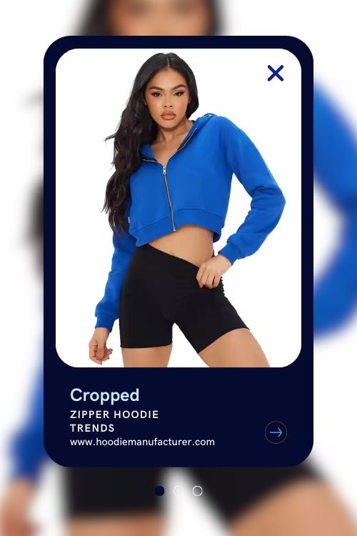 cropped zipper hoodies