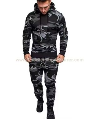 Men Camo Printed Tracksuit Hoodie Wholesale