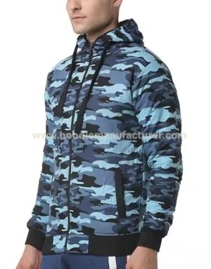 Men Camo Zipper Fleece Pullover Suppliers