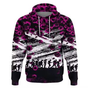 polyester allover print hoodie manufacturer
