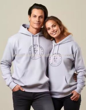 polyester cotton blend embroidered logo printed hoodies for couples wholesale