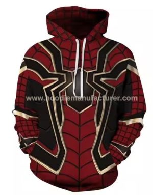 Red Spider Pattern Printed Hoodie Suppliers