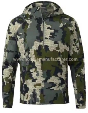 Breathable Half Zip Camo Pullover Manufacturer