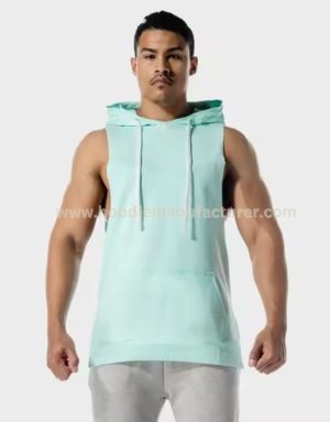 Men Cotton Summer Sleeveless Hoodie Wholesale