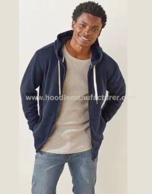 Men Cotton Sustainable Zipper Hoodie Wholesale