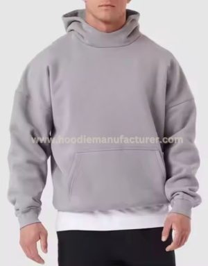 Men Mock Neck Heavyweight Oversized Hoodie Wholesale