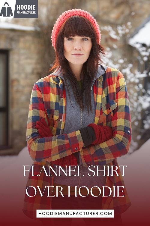 Flannel Shirt Over Hoodie