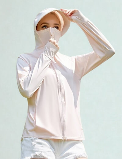 custom sun protection hoodie in poland