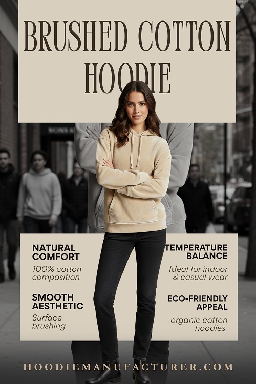 brushed cotton hoodie for retailer