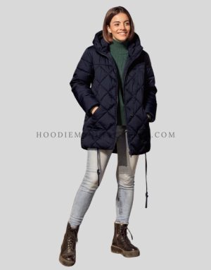 adjustable hooded puffer jacket for women manufacturer