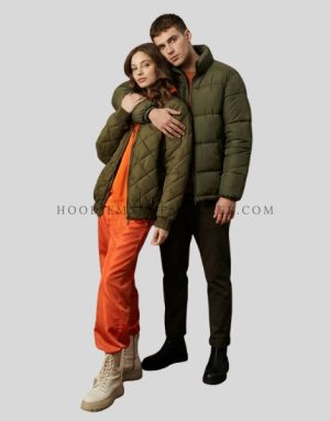 high-closing collar puffer jacket for couple supplier