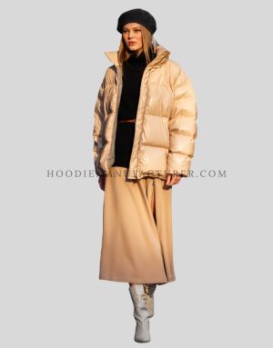 high collar puffer jacket for women supplier